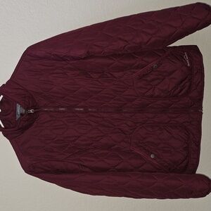 Eddie Bauer Women's Light-weight  Puffer Jacket - Burgundy